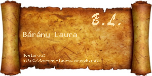 Bárány Laura névjegykártya